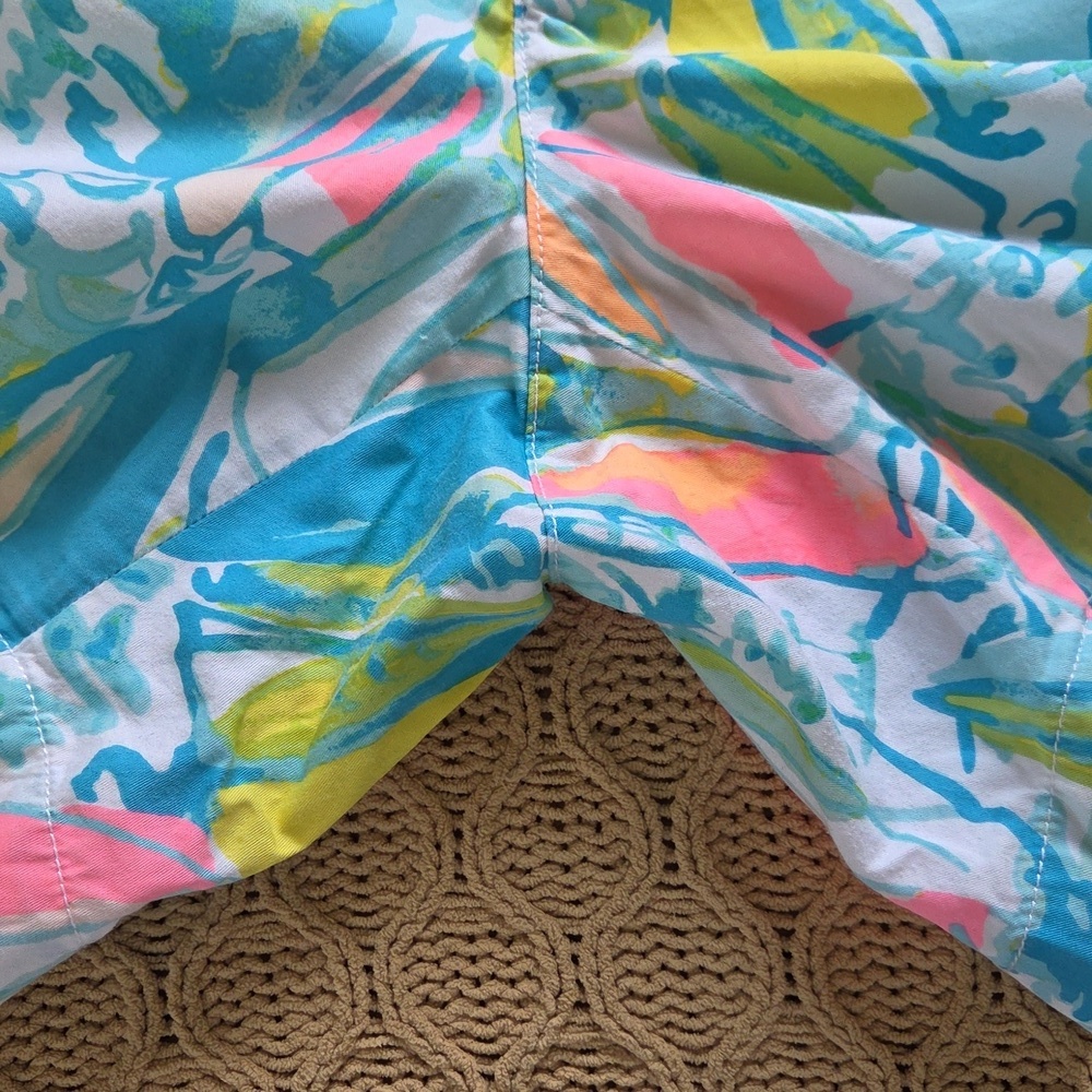 Lilly Pulitzer The Jayne Short 7" Inseam in Beach & Bae Sailboat Print - Size 14 - Picture 4 of 10